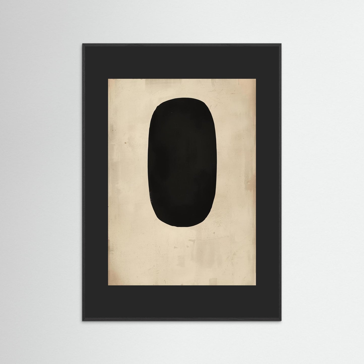 Obsidian Silence - Fine Art Print featuring a meditative exploration of form, stillness, and presence within emptiness