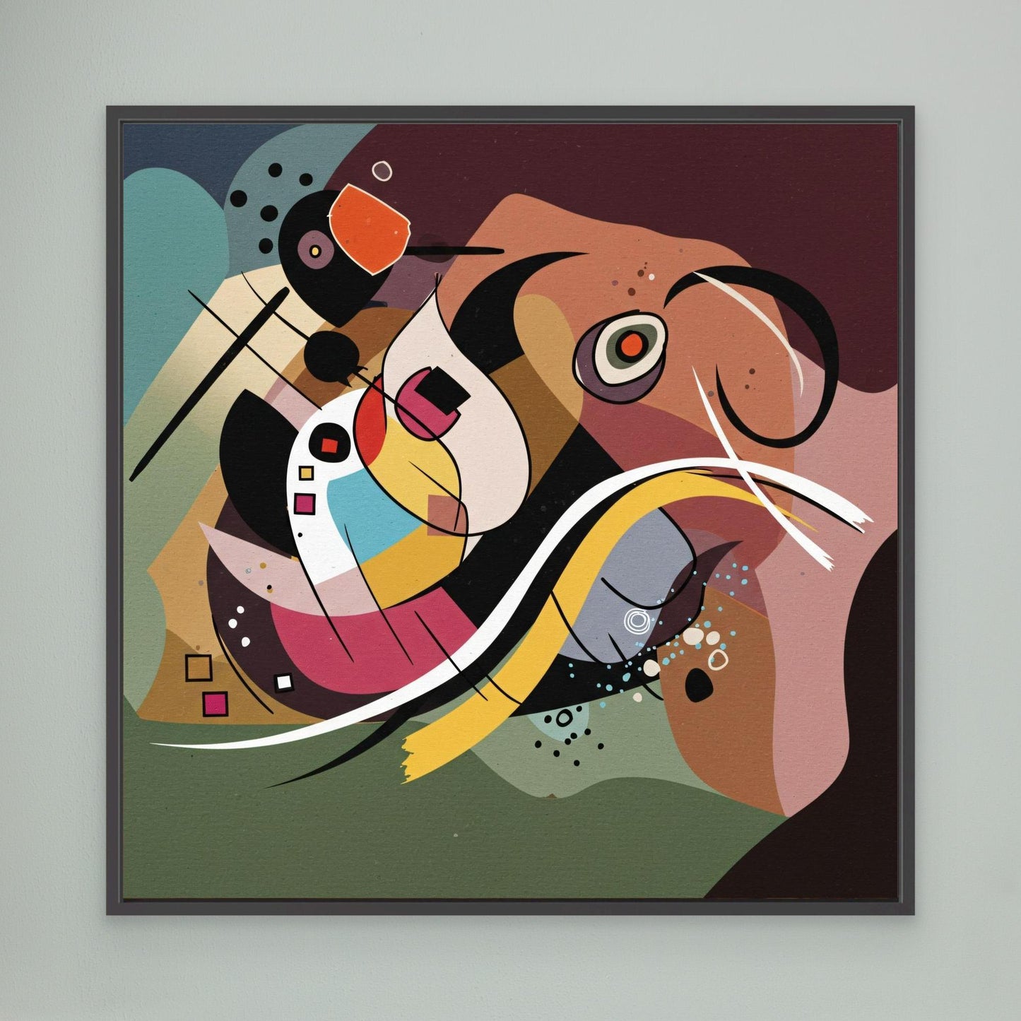 Playful Signals - Geometric Abstraction Mood with Bauhaus Flair