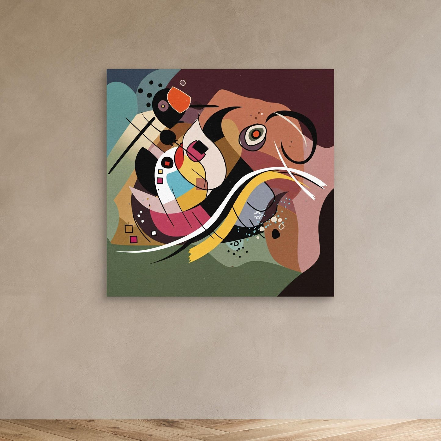 Playful Signals - Geometric Abstraction Mood with Bauhaus Flair