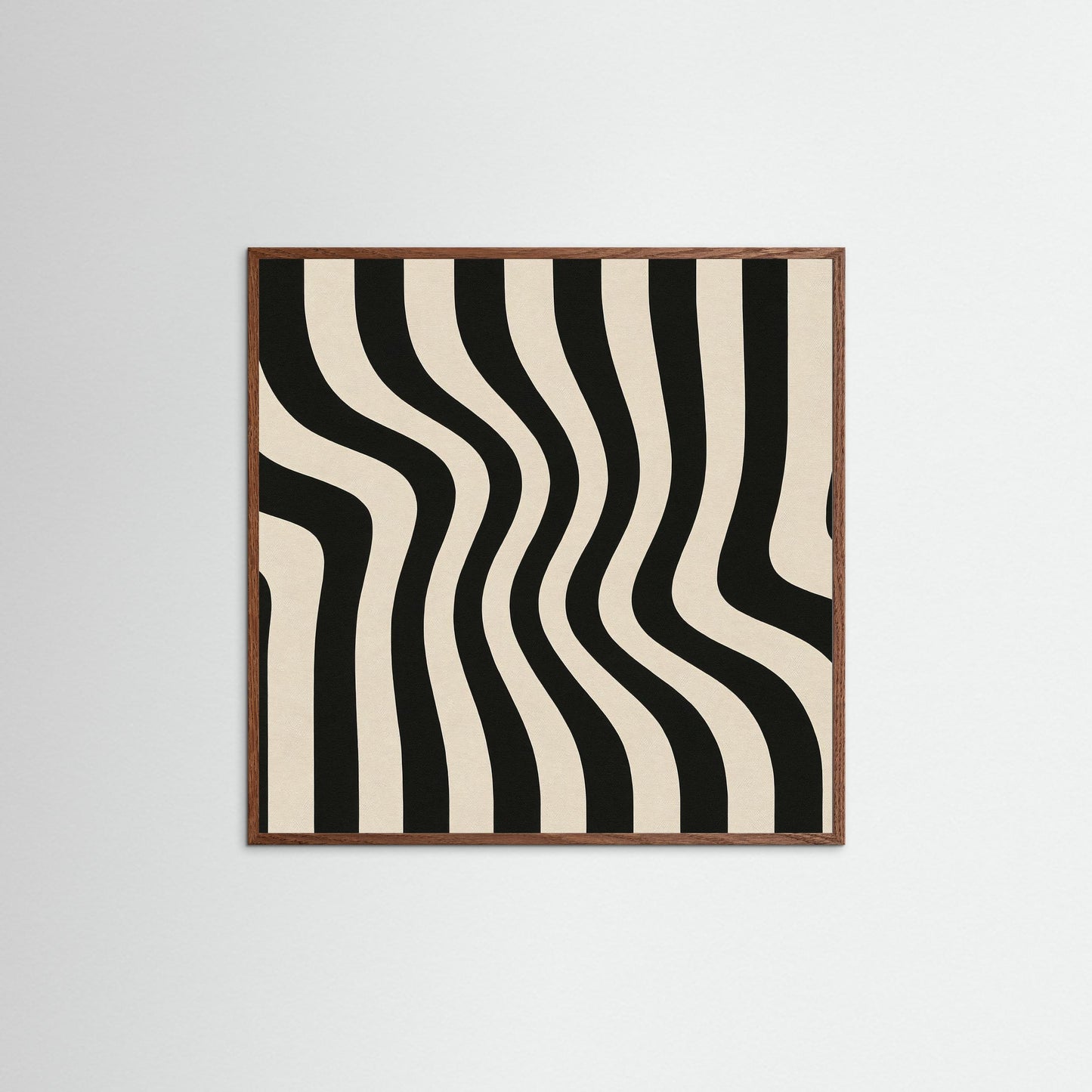 Monochrome Current - Op Art Wave Stripes