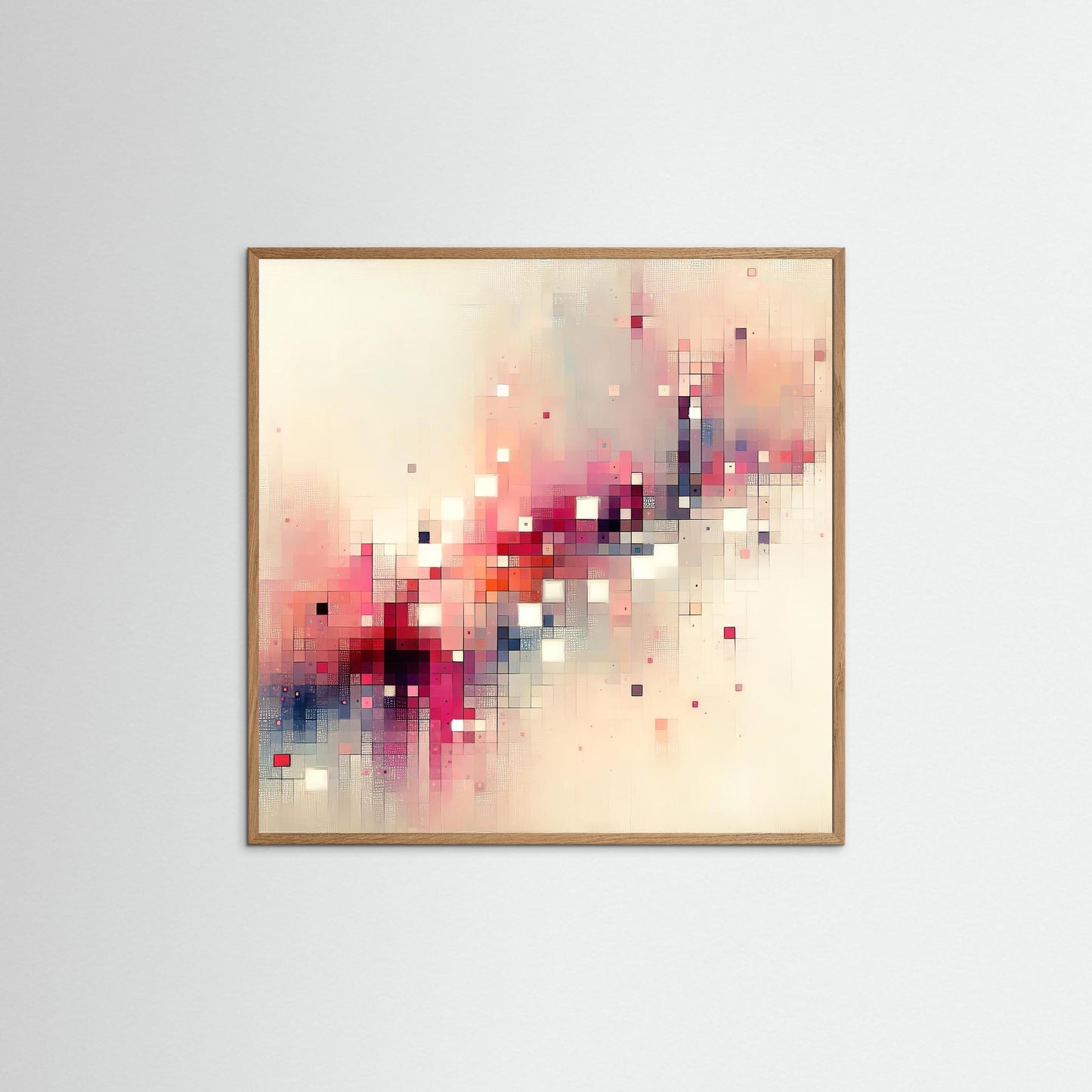 Pixel Drift- Fragments of Light Study in Digital Abstraction Art Print