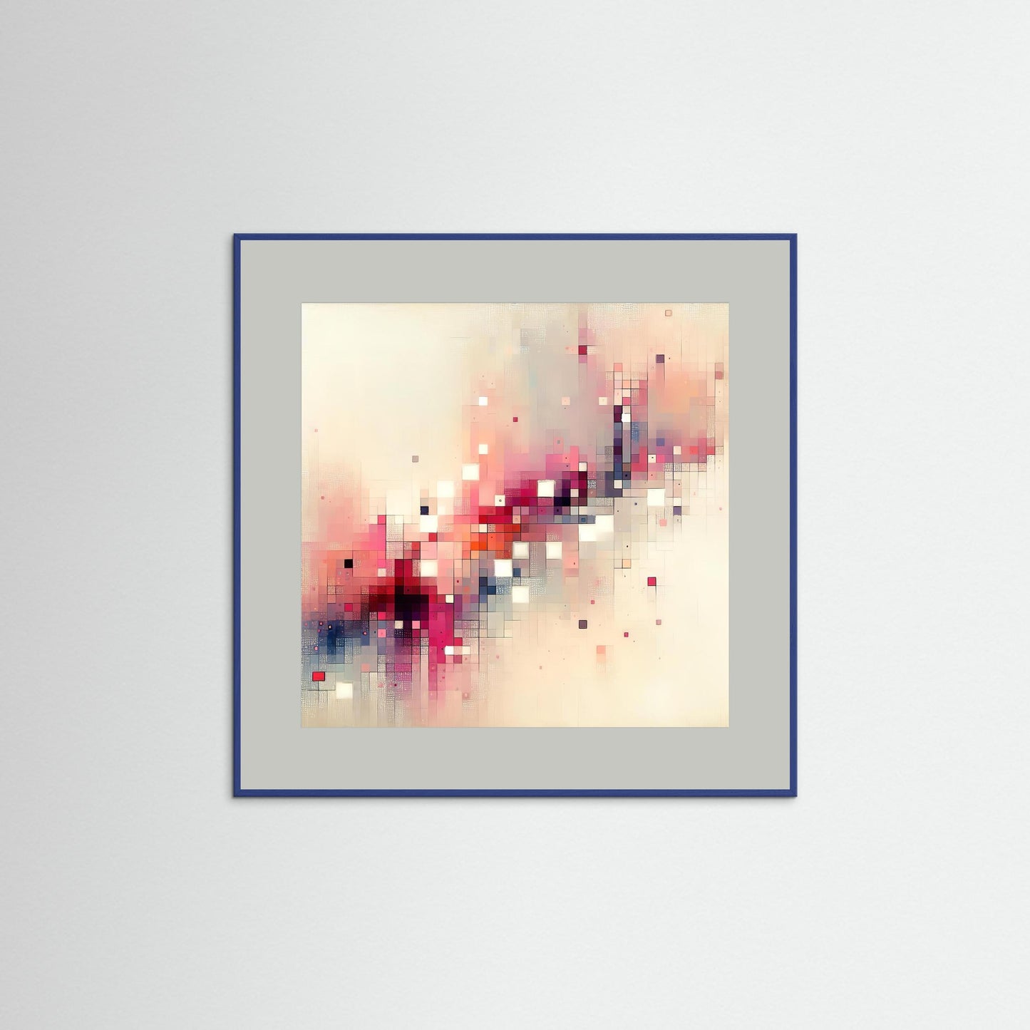 Pixel Drift- Fragments of Light Study in Digital Abstraction Art Print