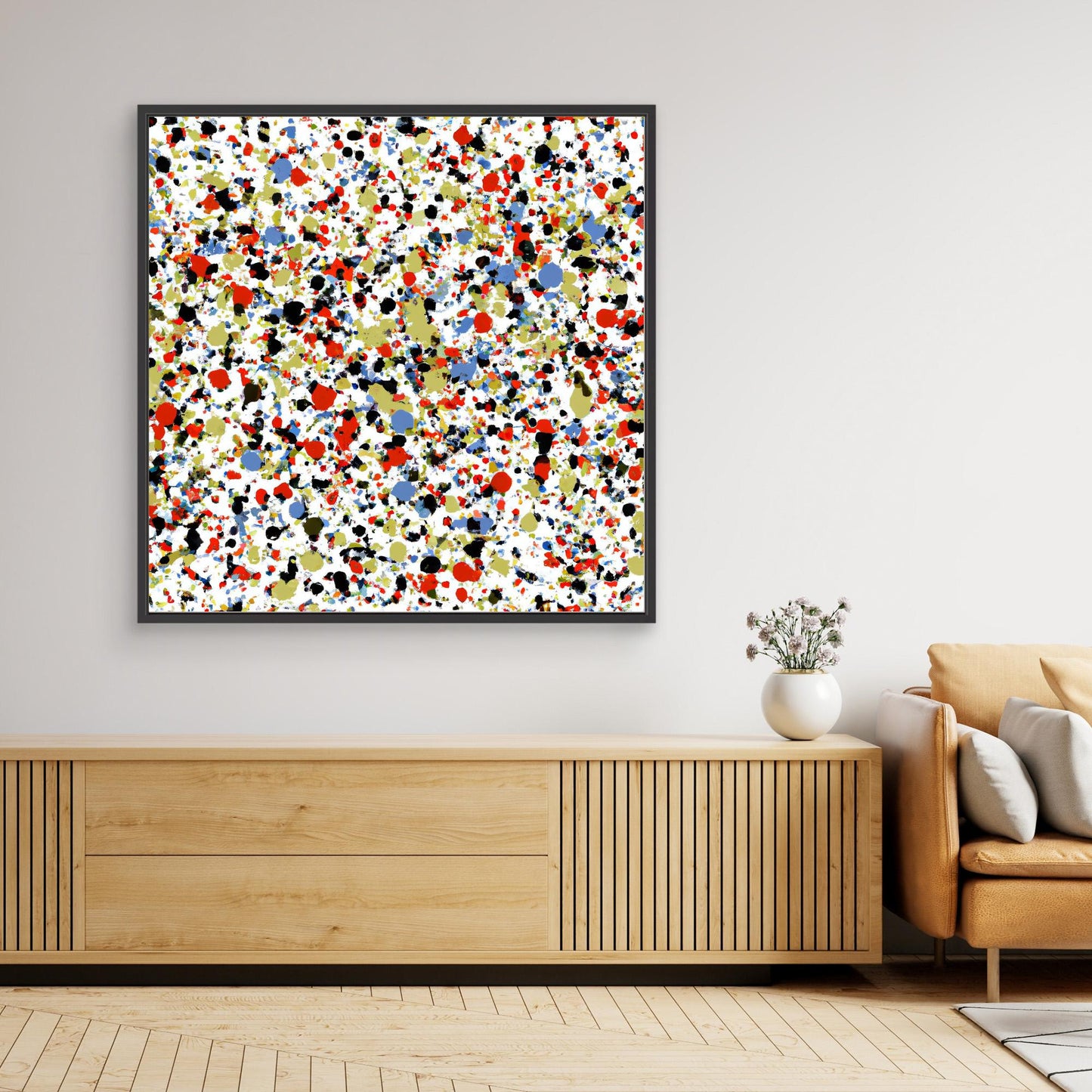 Kinetic Constellation - Action Drip Abstract Art Print