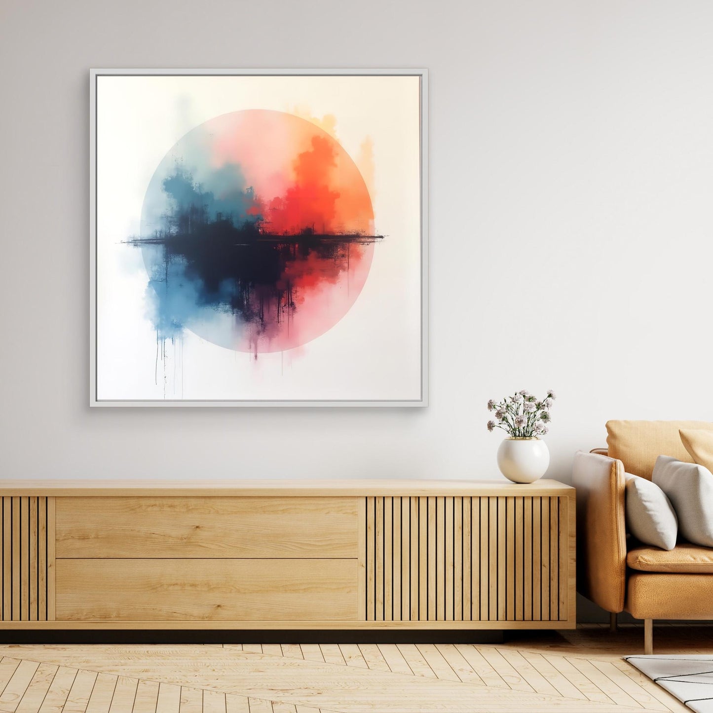 Horizon Halo - Contemporary Explorations Study in Abstract Minimalism Art Print