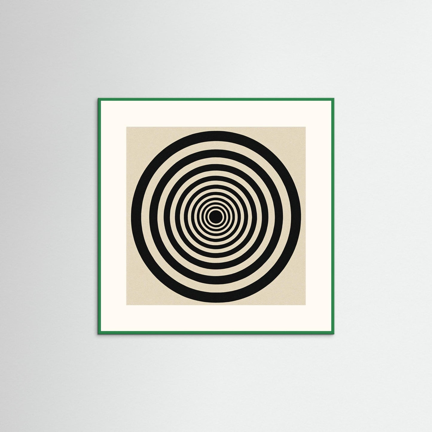 Hypnotic Echo - Op Art inspired Art Print with Concentric Rings