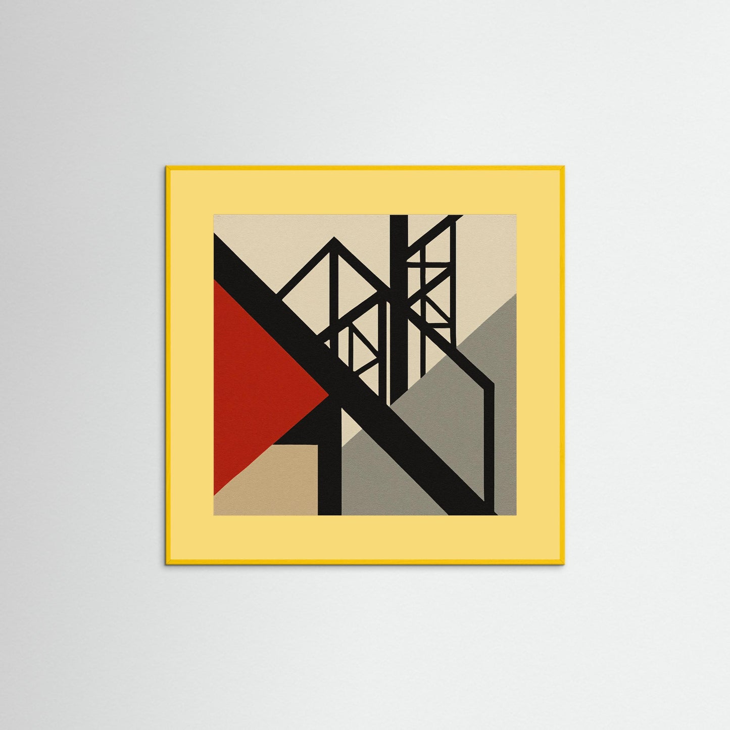 Constructivist Tension - A Geometric Abstraction, Bauhaus Modernism inspired Art Print
