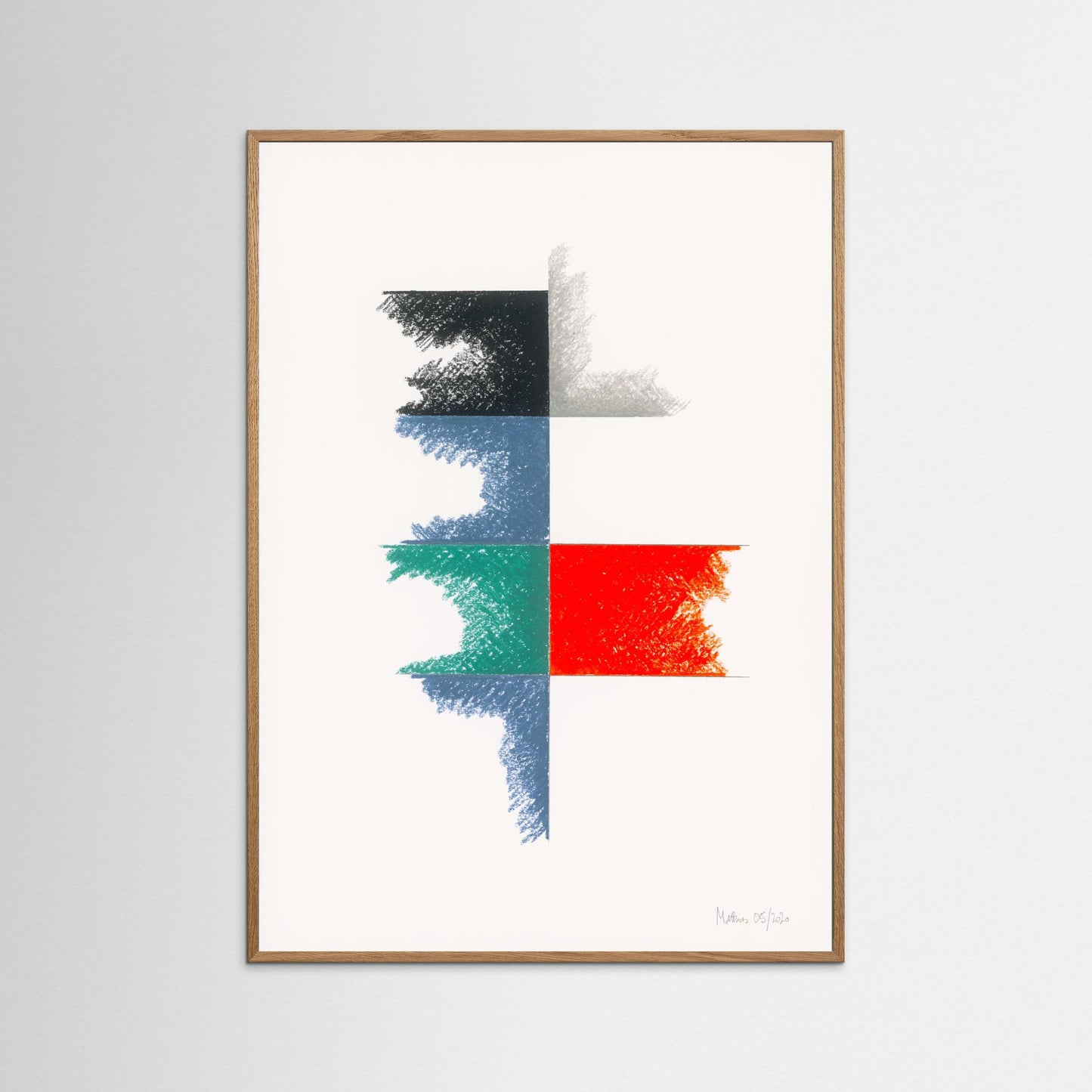 Chromatic Crossroads - Geometric Abstraction - Archival Giclée art print Ready for modern interiors