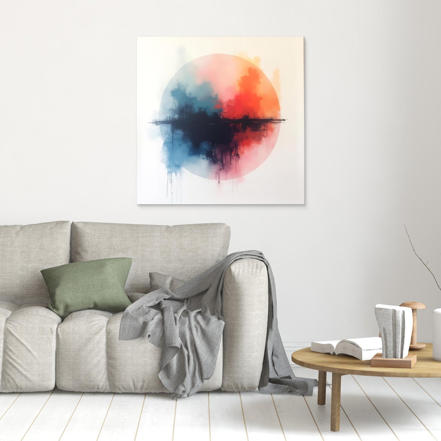 Horizon Halo - Contemporary Explorations Study in Abstract Minimalism Art Print