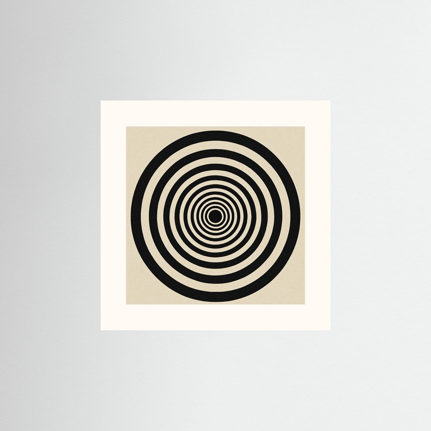 Hypnotic Echo - Op Art inspired Art Print with Concentric Rings