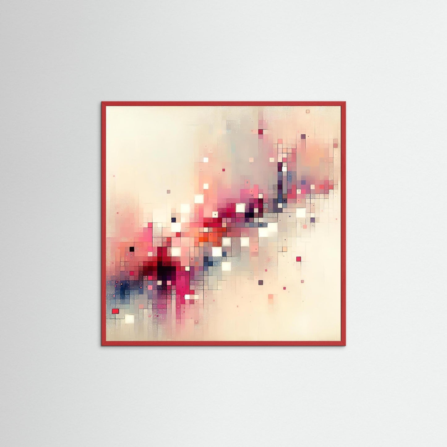 Pixel Drift- Fragments of Light Study in Digital Abstraction Art Print