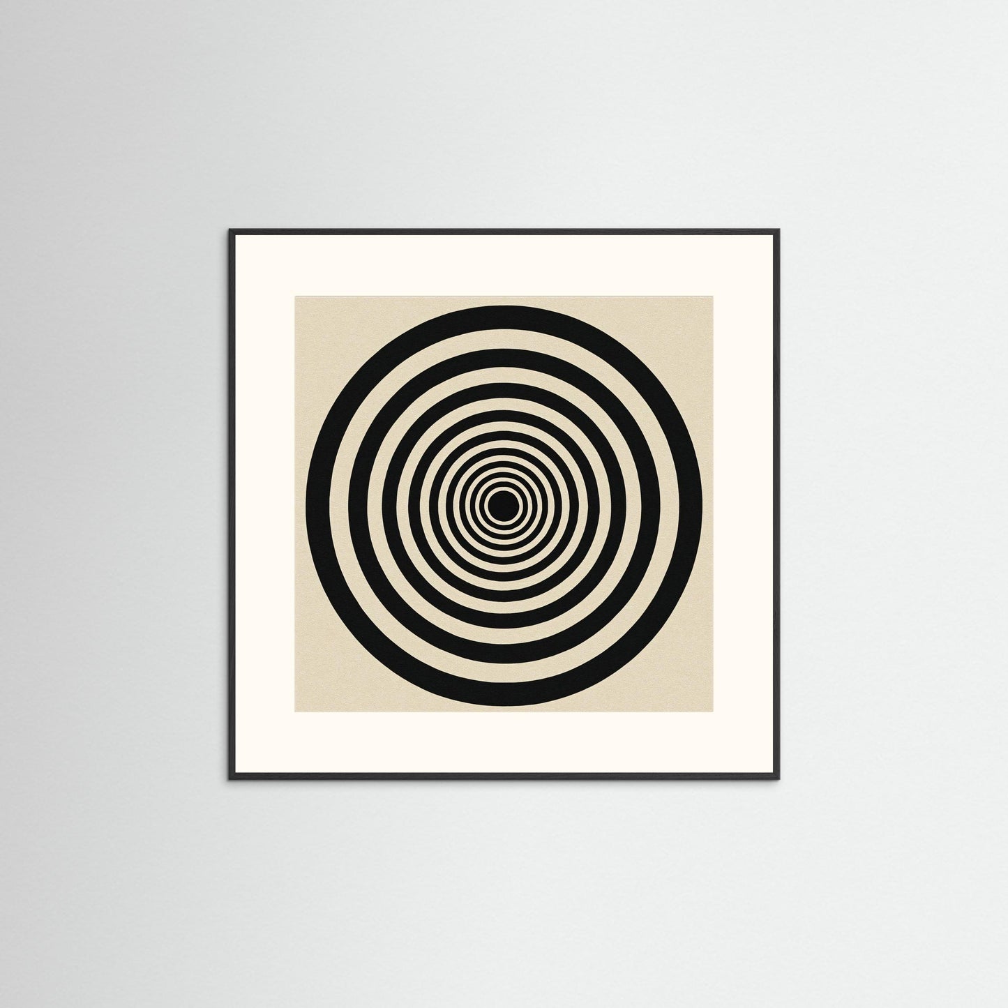Hypnotic Echo - Op Art inspired Art Print with Concentric Rings