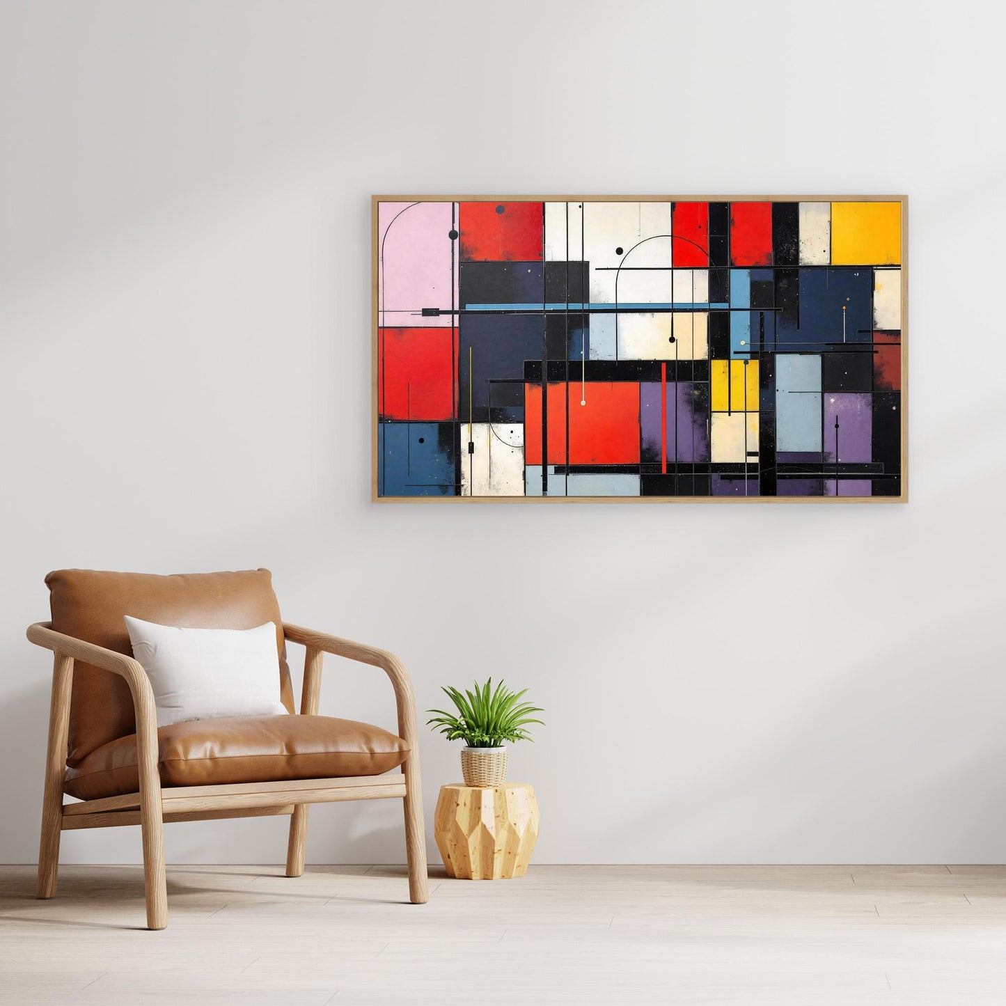 Urban Cadence - Hard-Edge Abstraction Art Print, Modern Geometric Composition