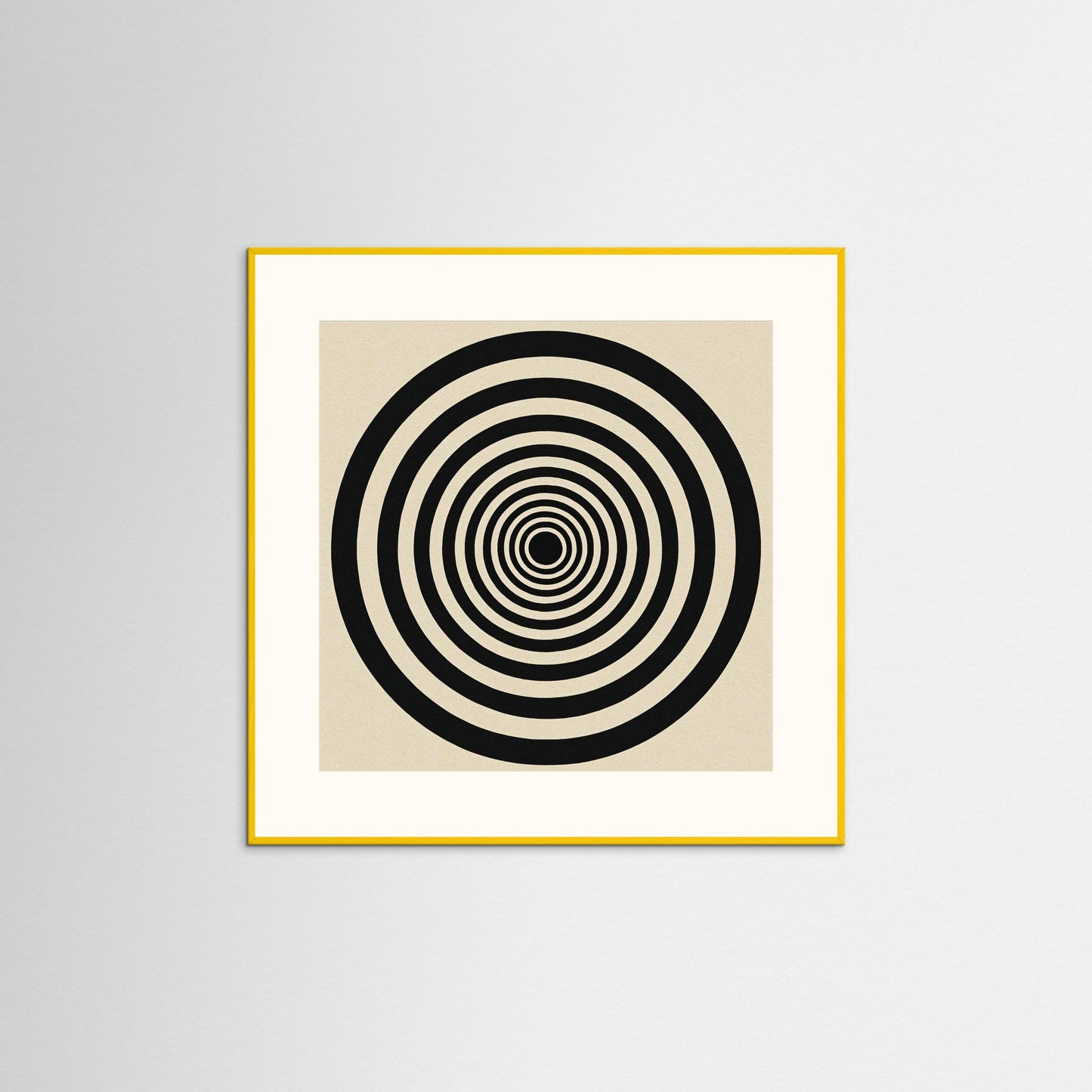 Hypnotic Echo - Op Art inspired Art Print with Concentric Rings