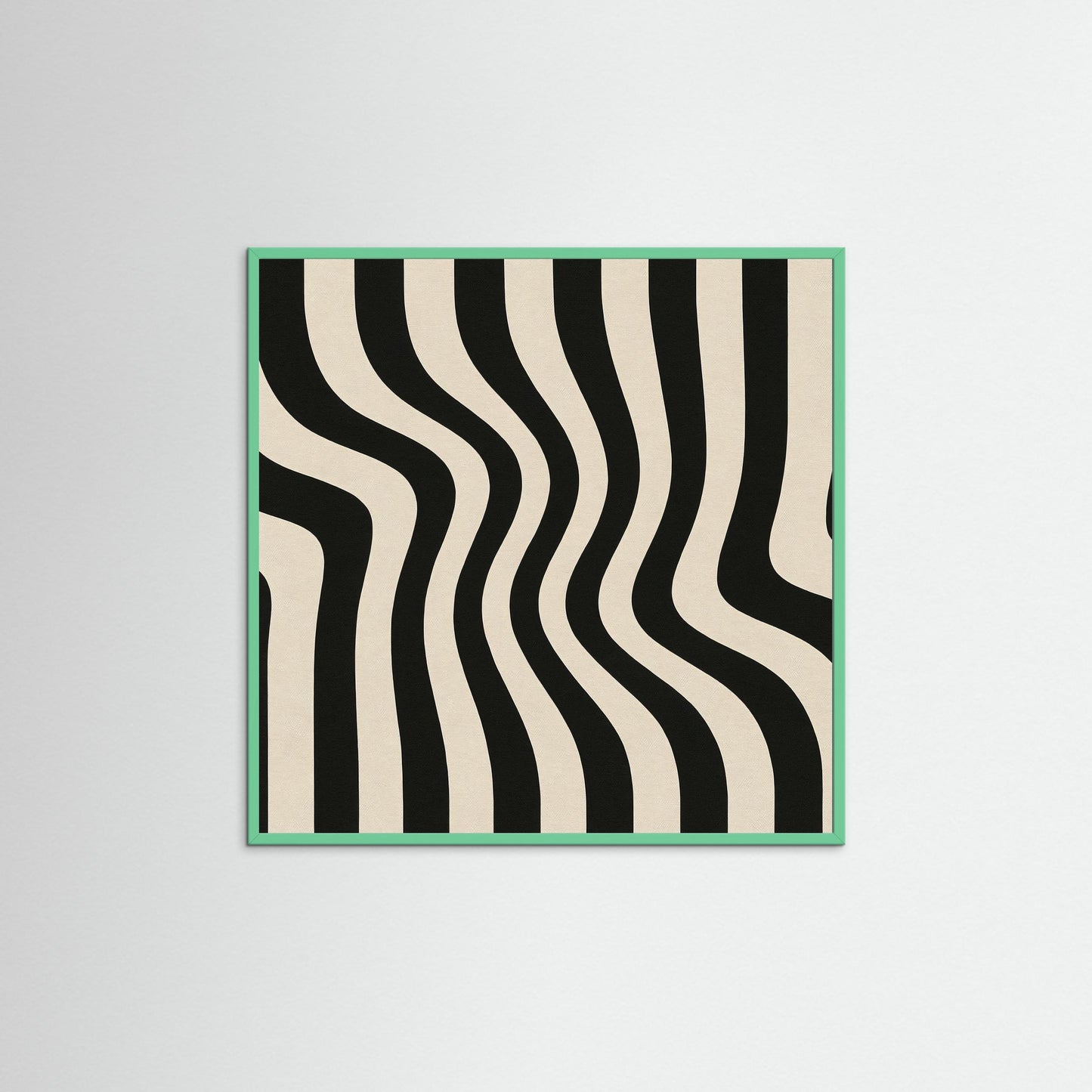 Monochrome Current - Op Art Wave Stripes