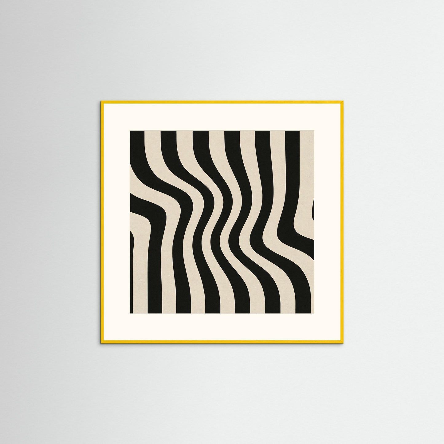 Monochrome Current - Op Art Wave Stripes