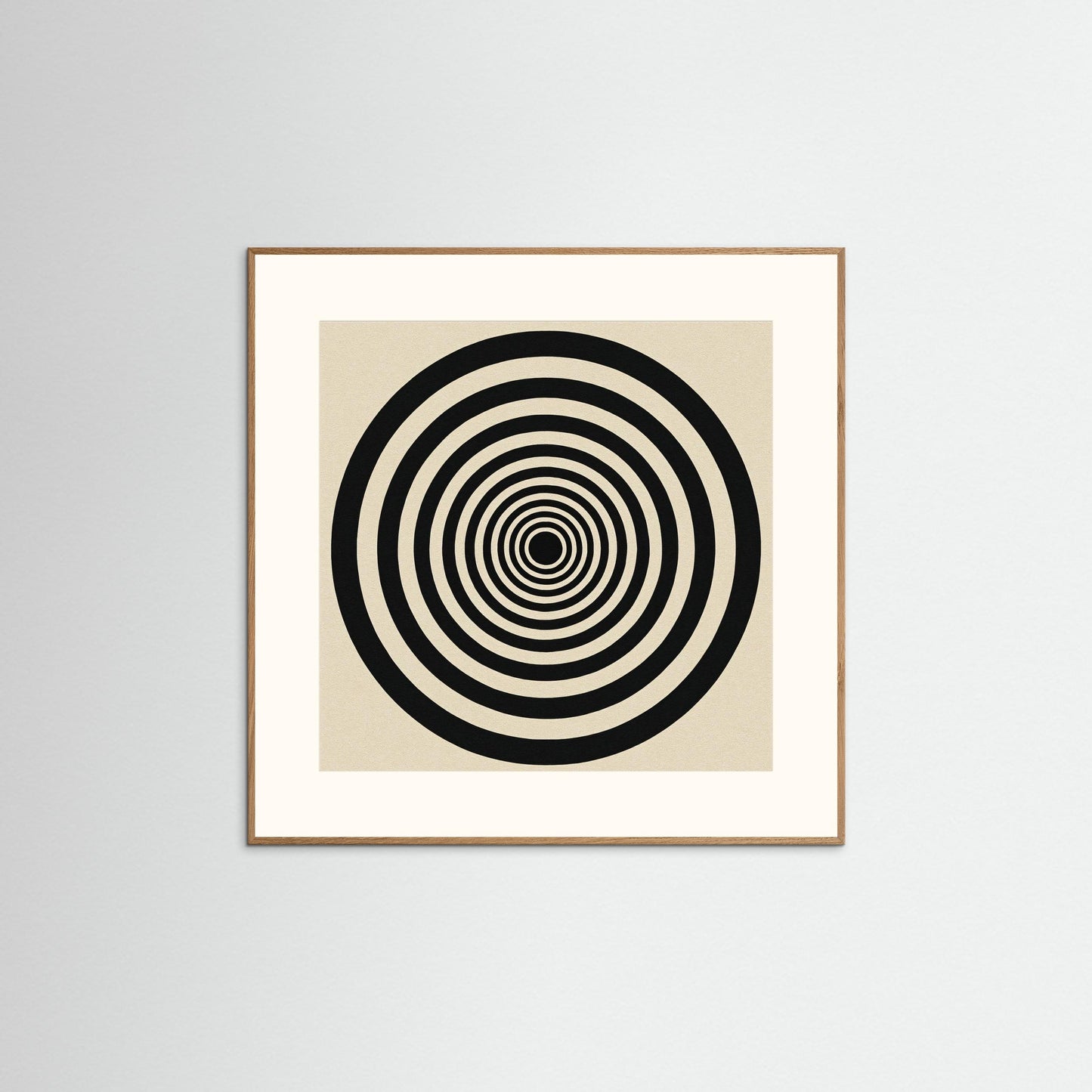 Hypnotic Echo - Op Art inspired Art Print with Concentric Rings