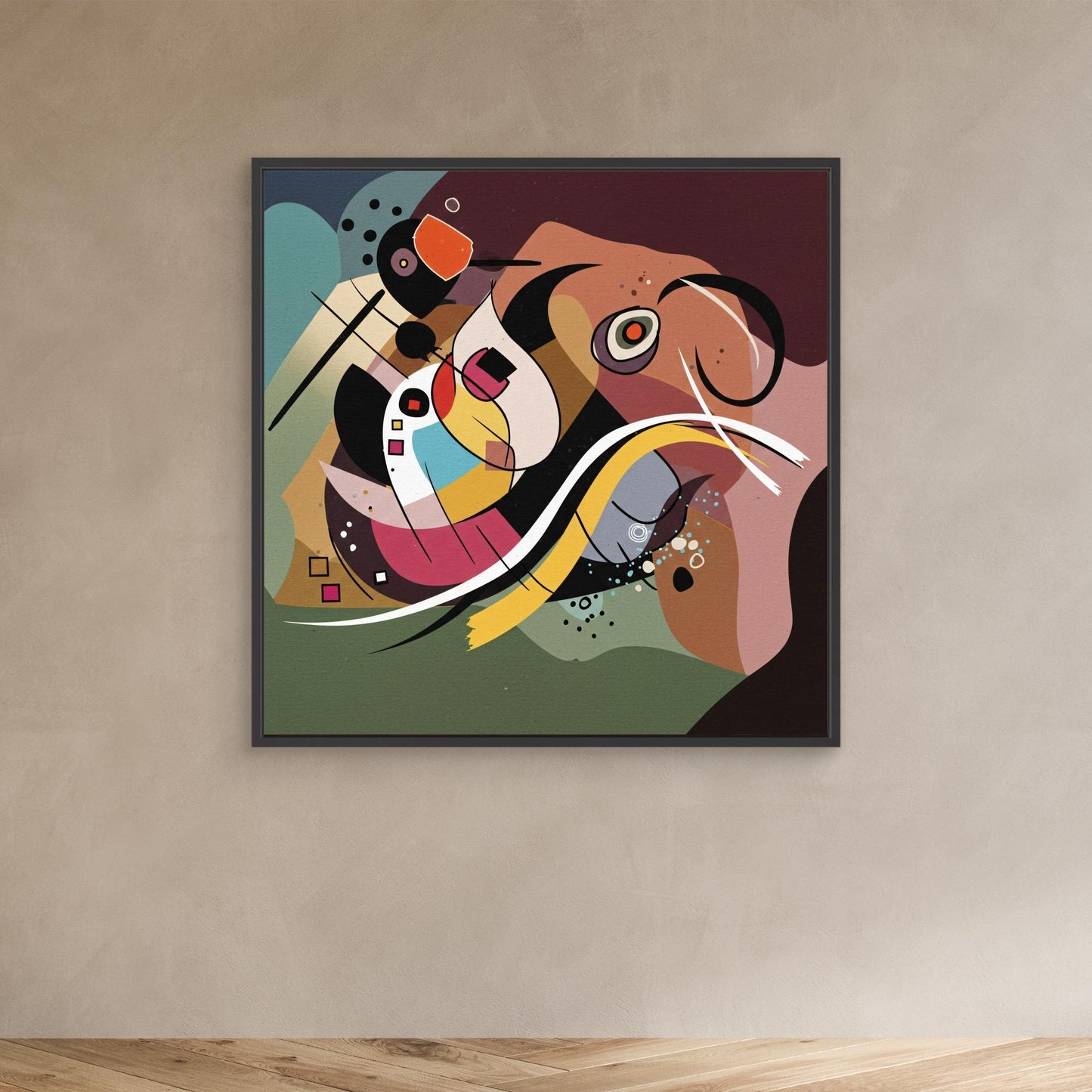 Playful Signals - Geometric Abstraction Mood with Bauhaus Flair