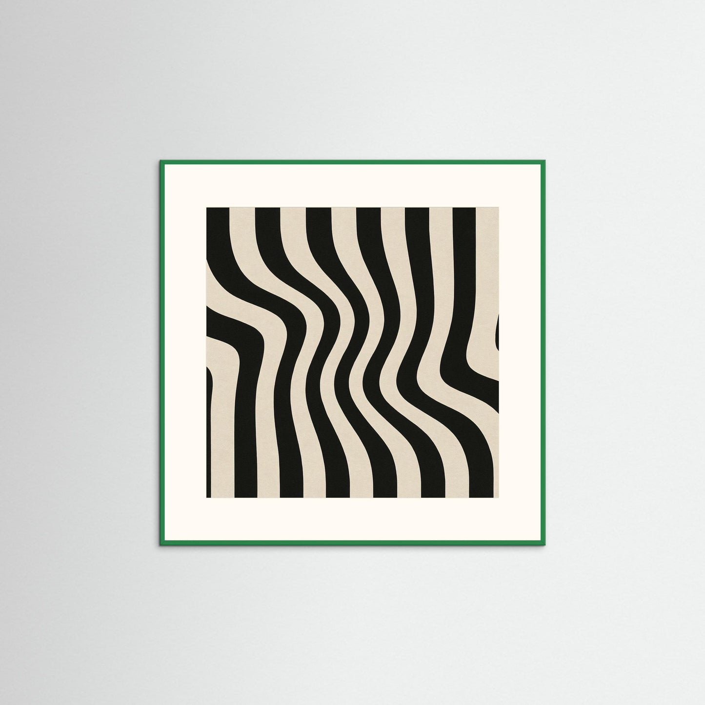 Monochrome Current - Op Art Wave Stripes