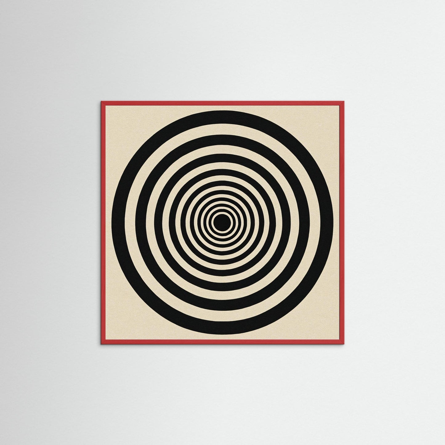 Hypnotic Echo - Op Art inspired Art Print with Concentric Rings