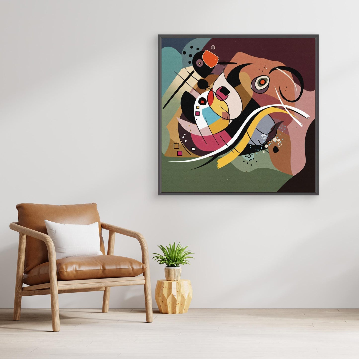Playful Signals - Geometric Abstraction Mood with Bauhaus Flair