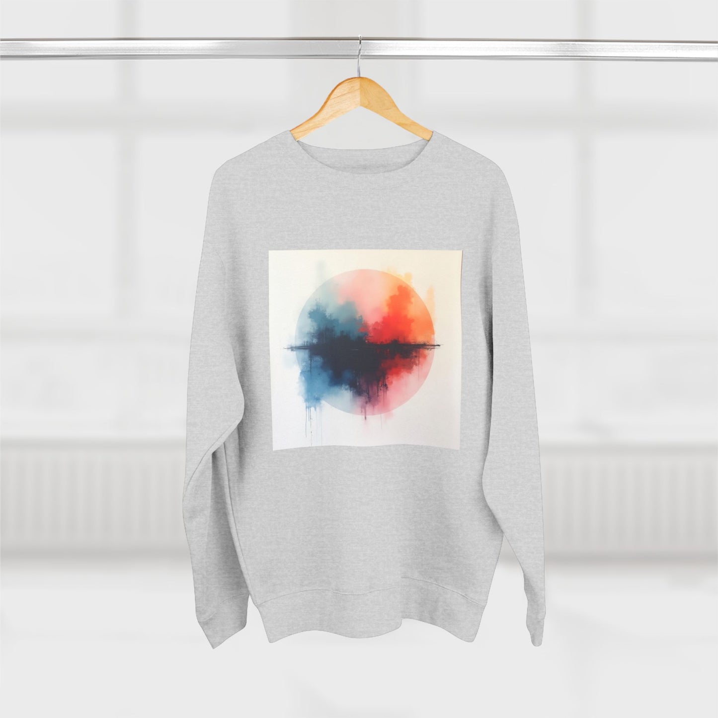 Casual Unisex Crewneck Sweatshirt, Art inspired, featuring a Colorful Abstract Design, Cozy & Stylish