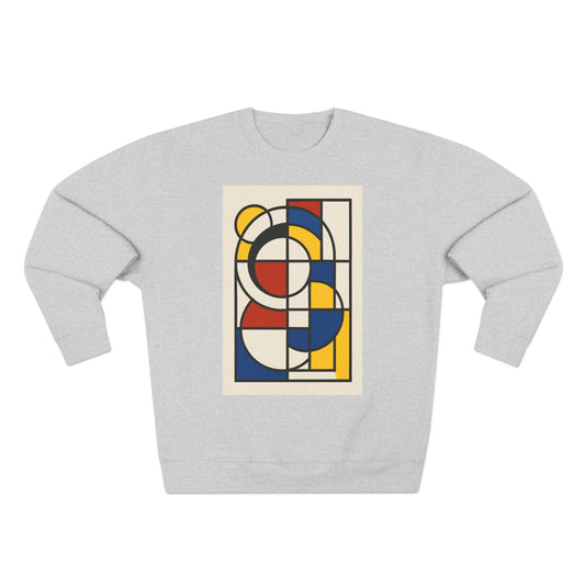 Sophisticated Unisex Crewneck Sweatshirt, Art inspired, featuring a Bauhaus inspired Design, Trendy & Stylish