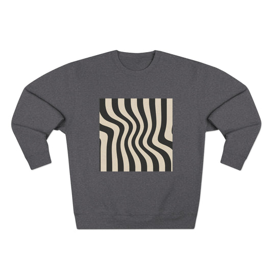 Minimalist Unisex Crewneck Sweatshirt, Art inspired, featuring an Op Art Style Design, Stylish & Trendy