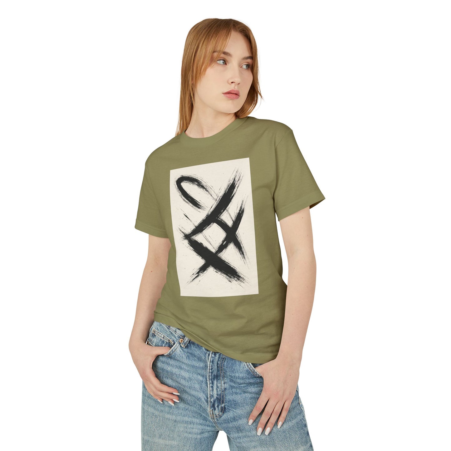 T-Shirt Abstract Art Streetwear featuring an Action Painting Style Design, Unisex Tee