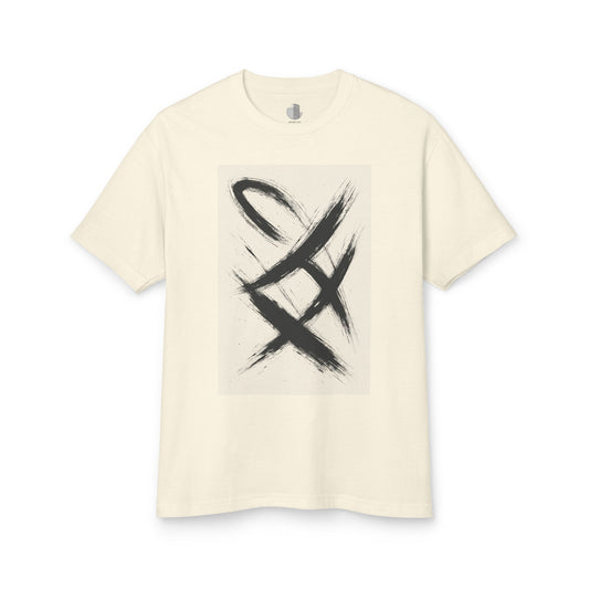 T-Shirt Abstract Art Streetwear featuring an Action Painting Style Design, Unisex Tee