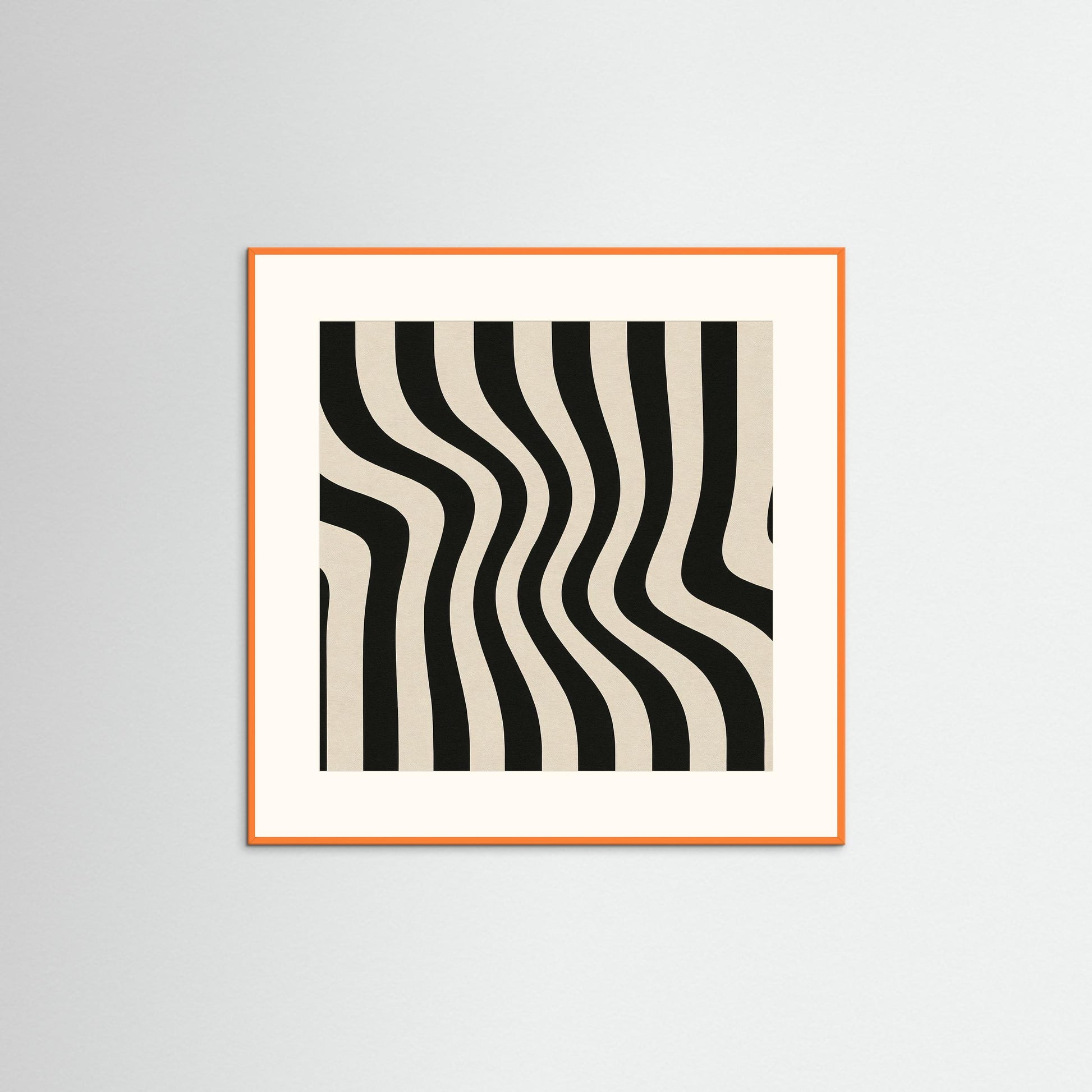 Monochrome Current - Op Art Wave Stripes