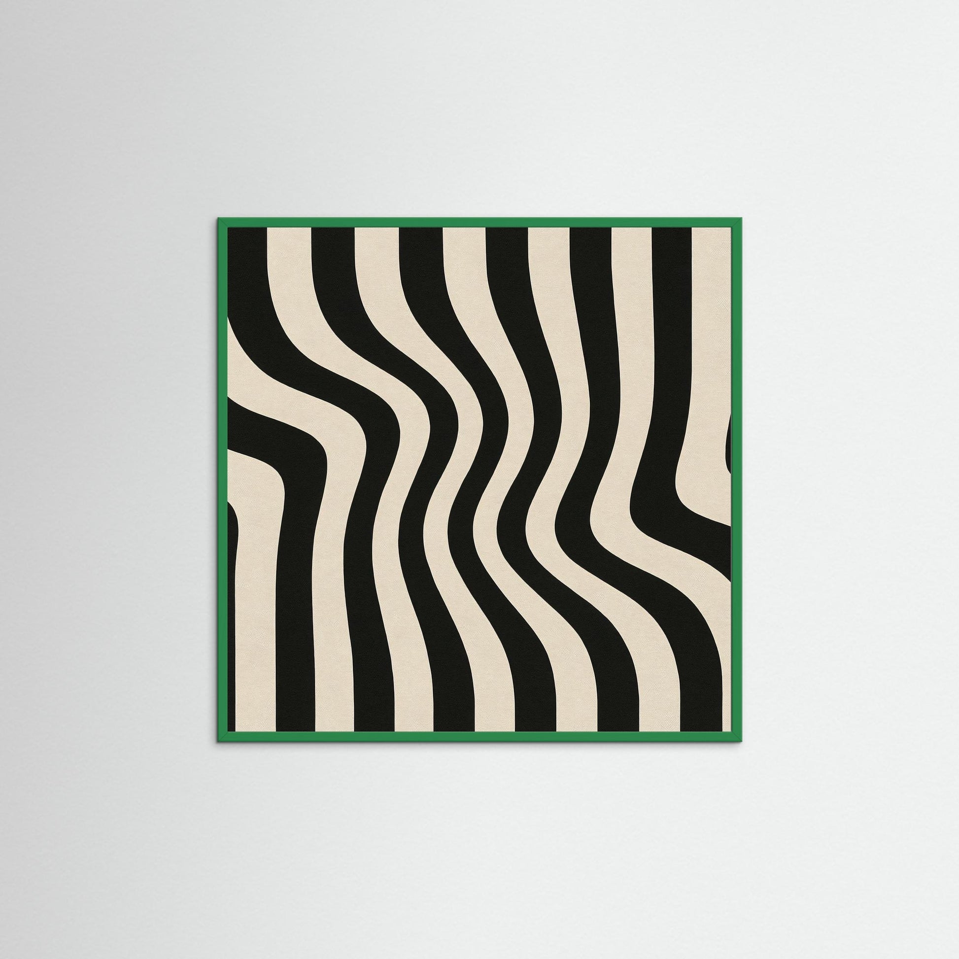 Monochrome Current - Op Art Wave Stripes