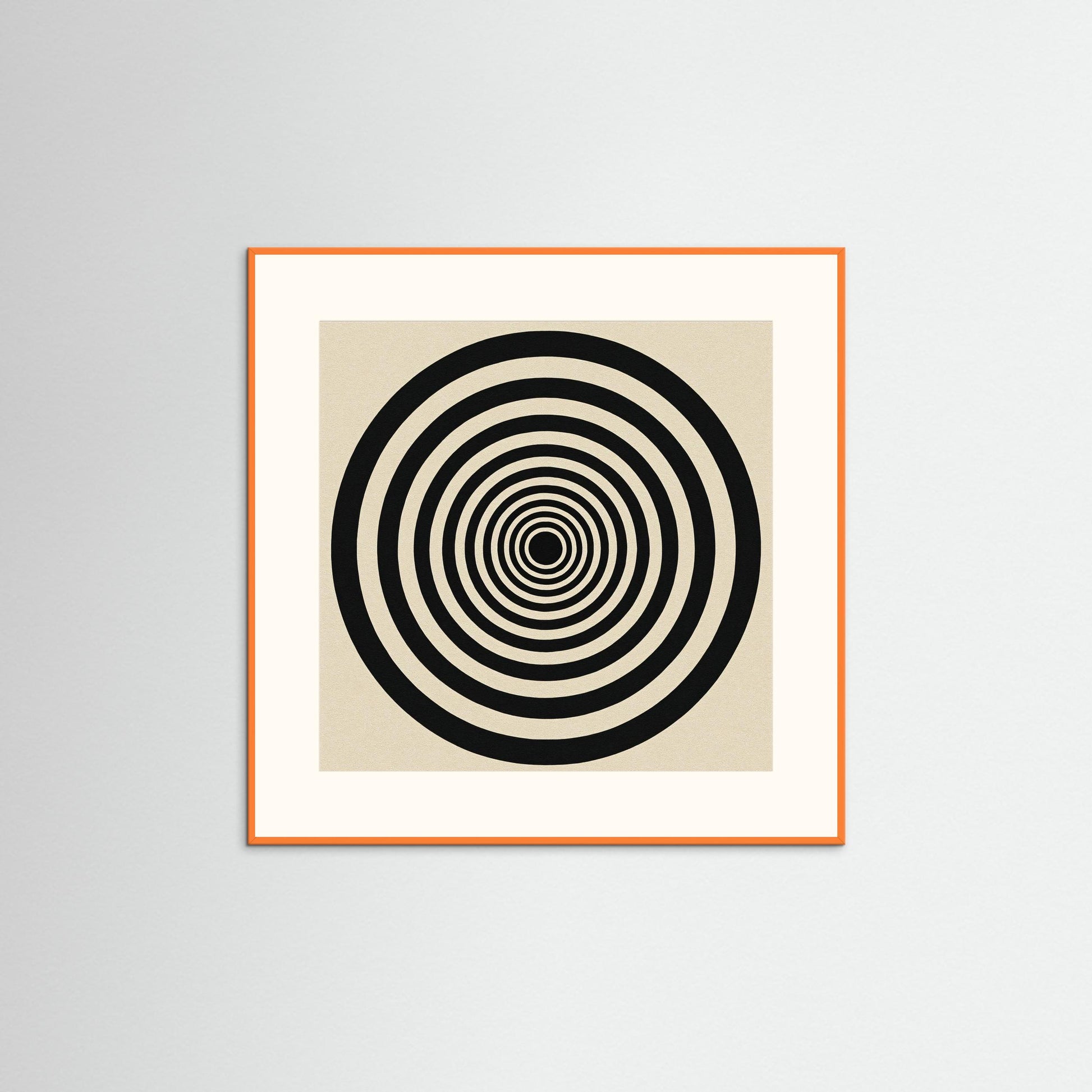Hypnotic Echo - Op Art inspired Art Print with Concentric Rings