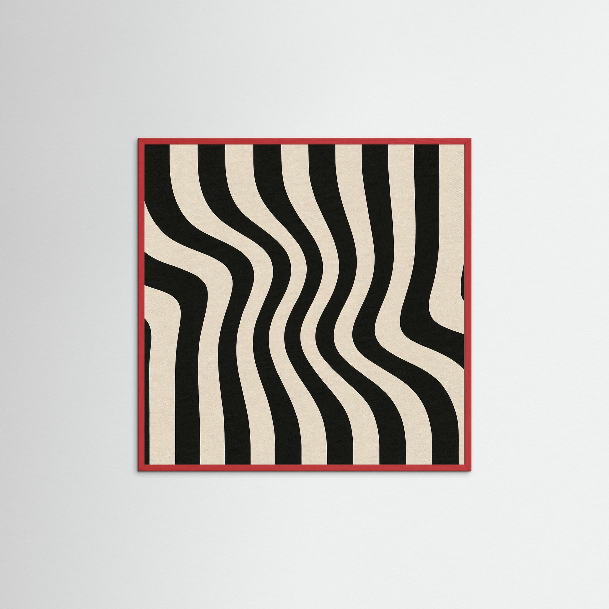 Monochrome Current - Op Art Wave Stripes