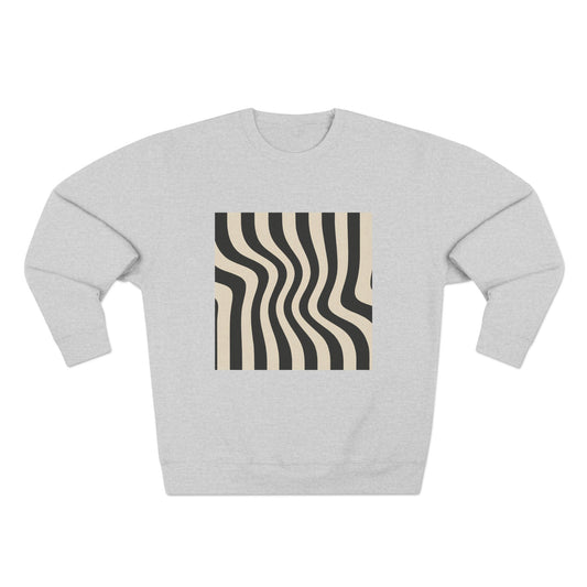 Minimalist Unisex Crewneck Sweatshirt, Art inspired, featuring an Op Art Style Design, Stylish & Trendy