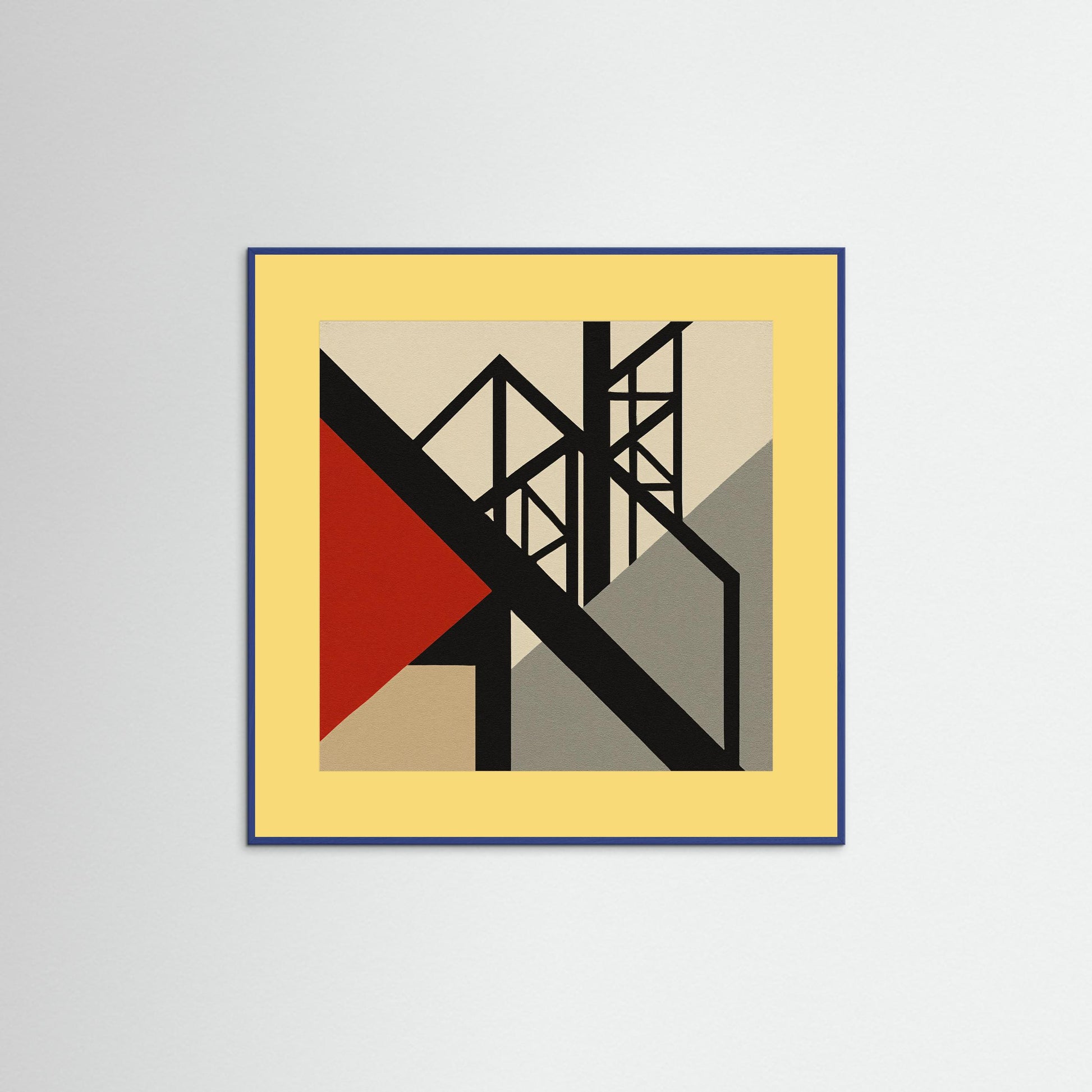 Constructivist Tension - A Geometric Abstraction, Bauhaus Modernism inspired Art Print