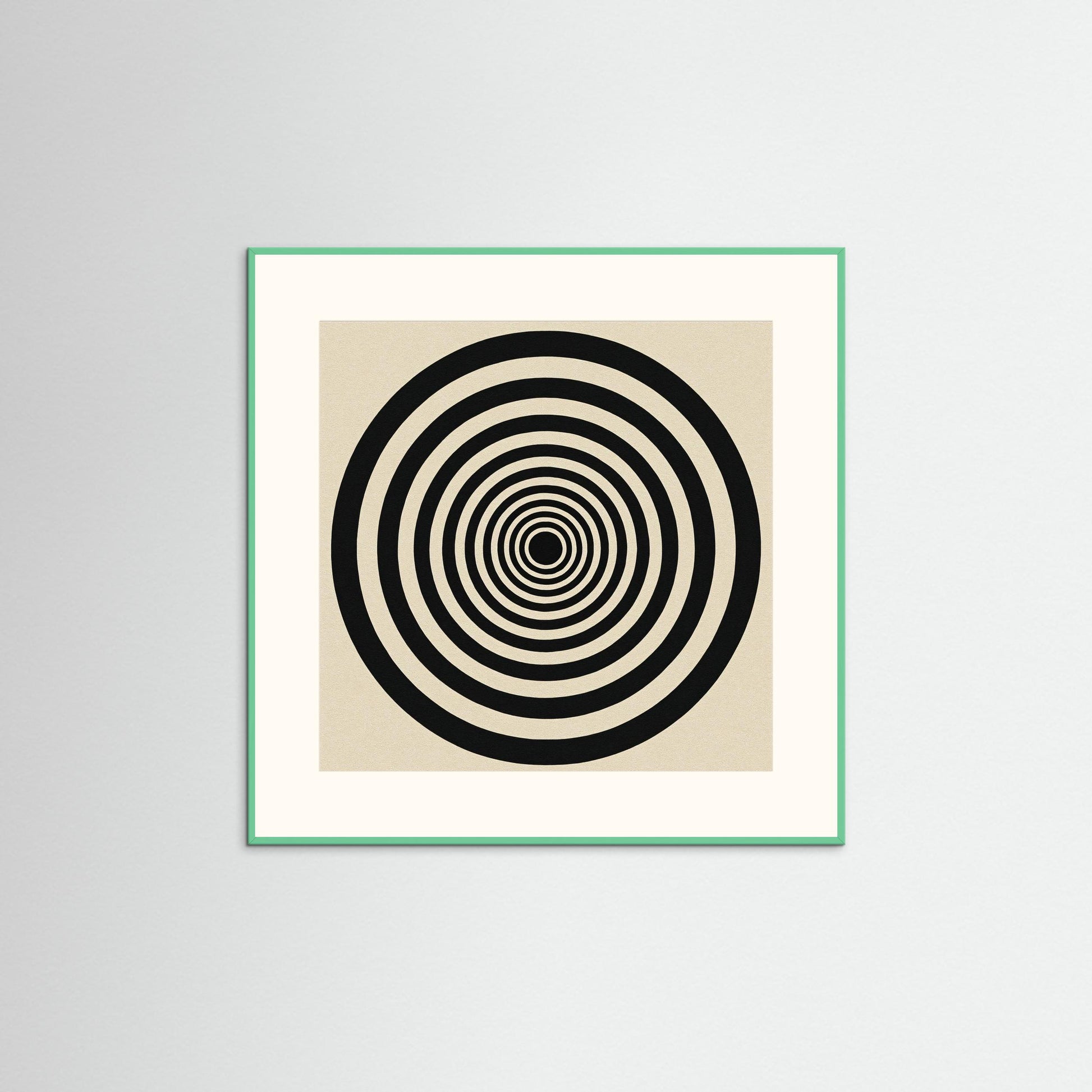 Hypnotic Echo - Op Art inspired Art Print with Concentric Rings