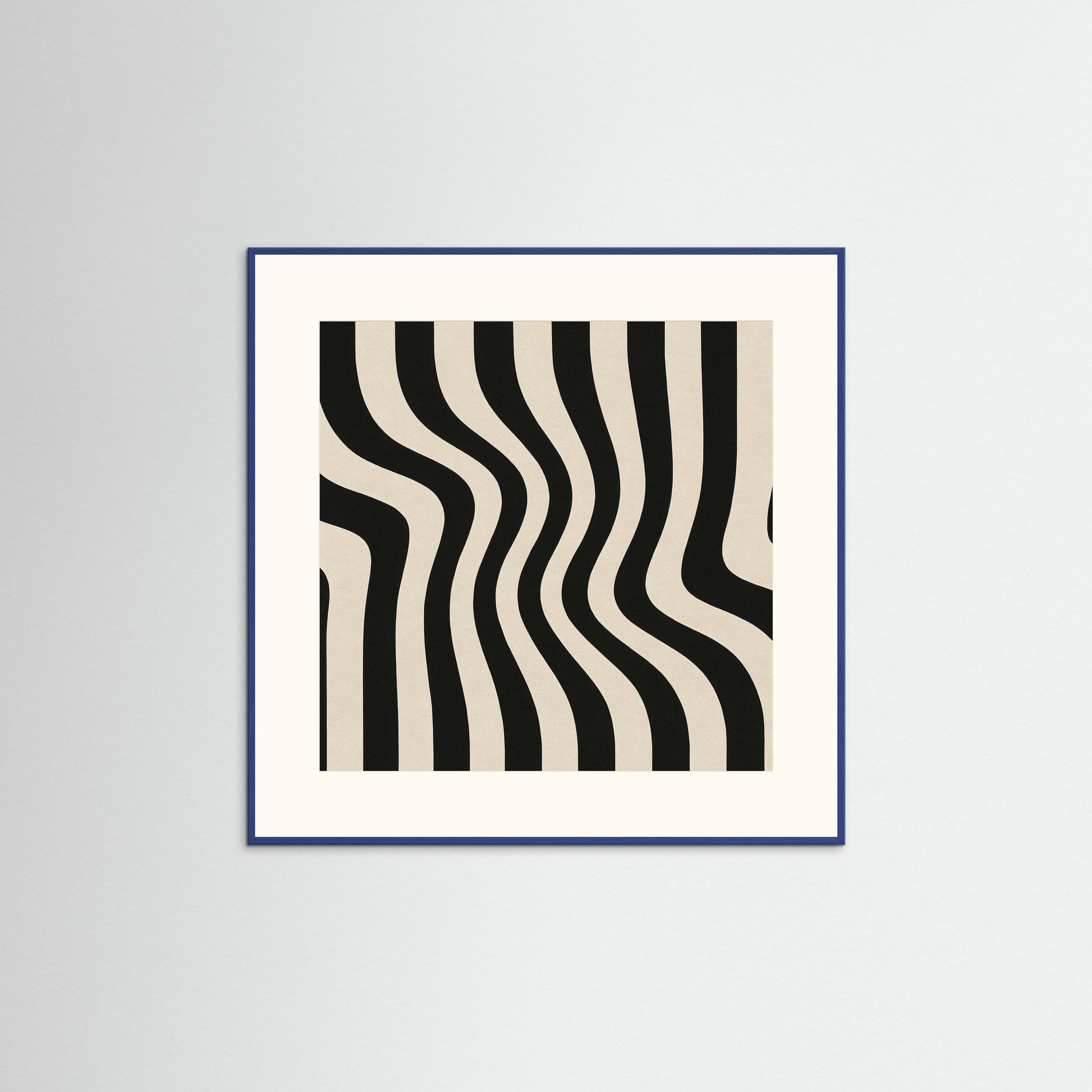 Monochrome Current - Op Art Wave Stripes