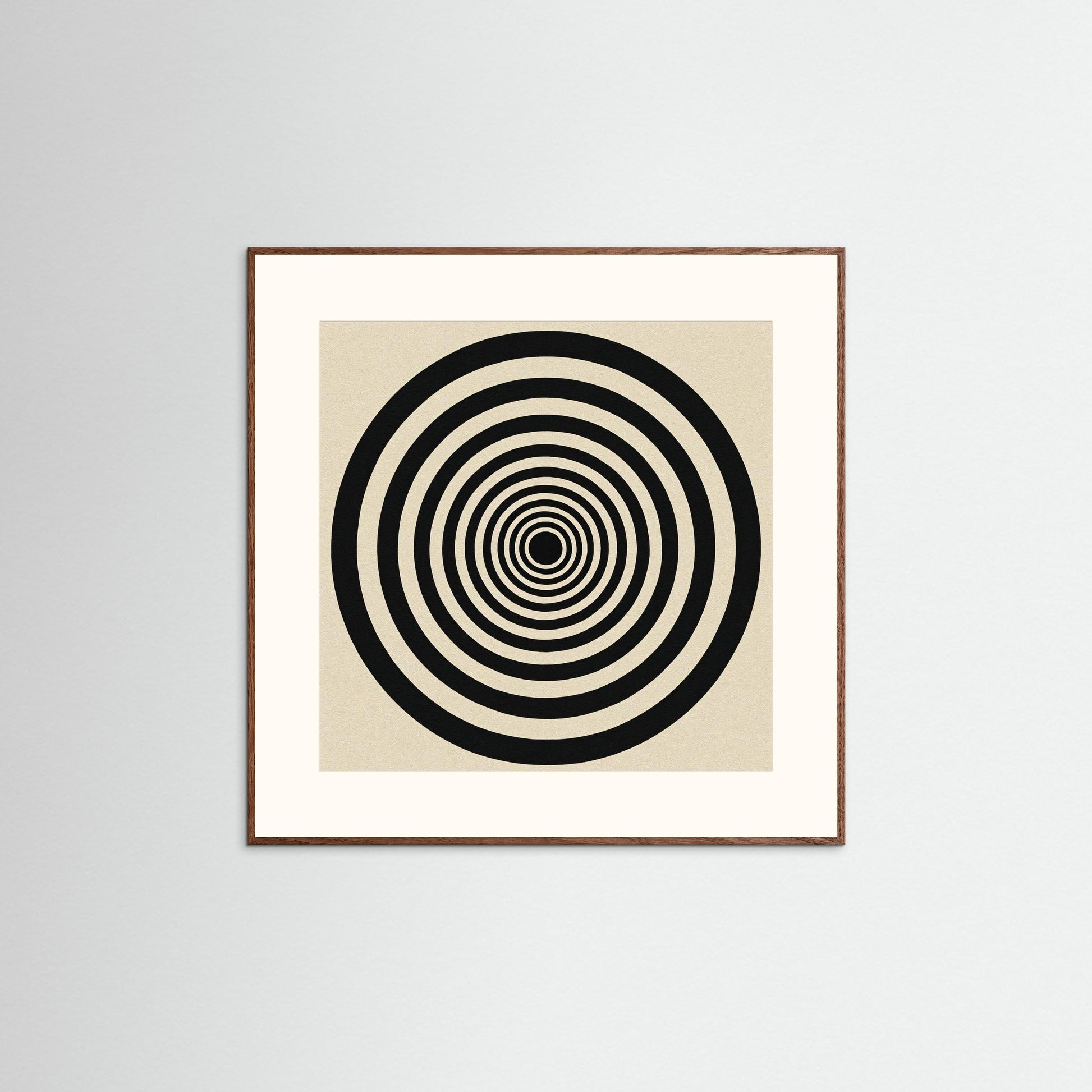 Hypnotic Echo - Op Art inspired Art Print with Concentric Rings