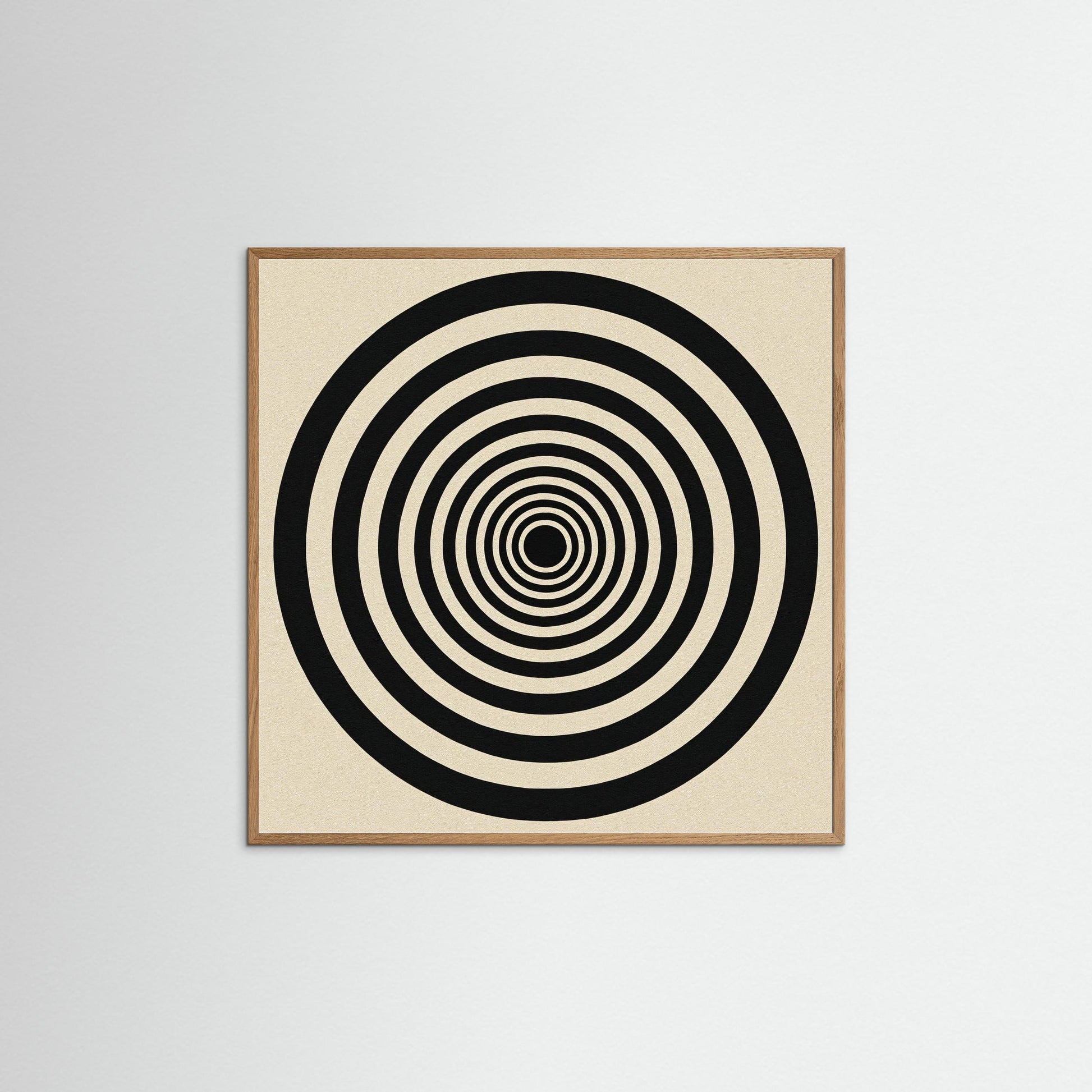 Hypnotic Echo - Op Art inspired Art Print with Concentric Rings