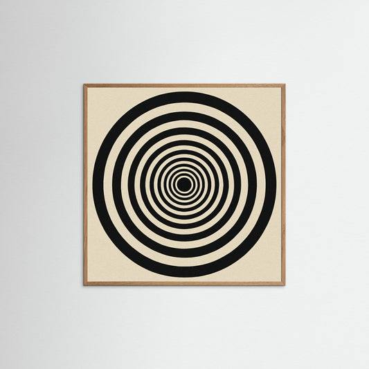 Hypnotic Echo - Op Art inspired Art Print with Concentric Rings