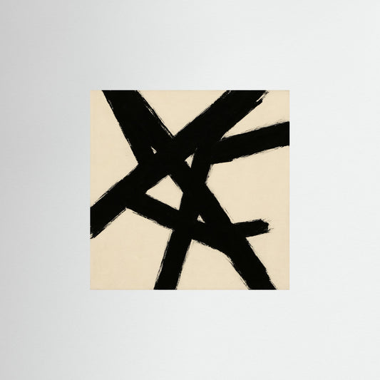 Intersecting Forces - Abstract Expressionism, Minimal Gestural Abstraction Art Print