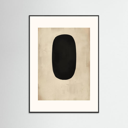 Obsidian Silence - Fine Art Print featuring a meditative exploration of form, stillness, and presence within emptiness