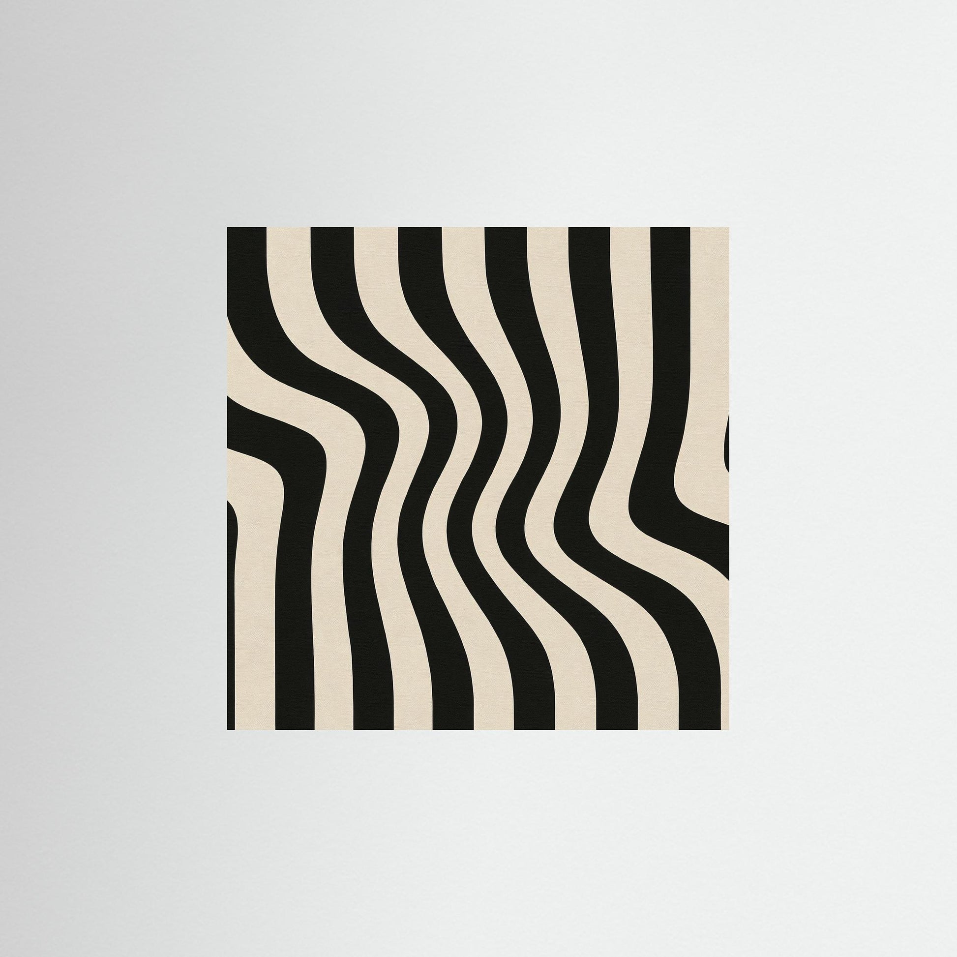 Monochrome Current - Op Art Wave Stripes
