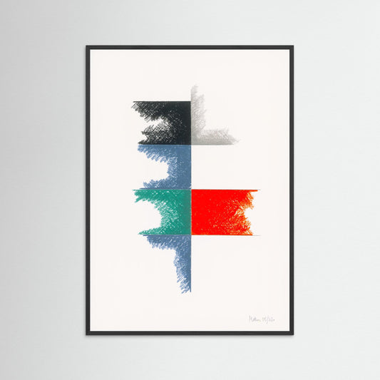 Chromatic Crossroads - Geometric Abstraction - Archival Giclée art print Ready for modern interiors