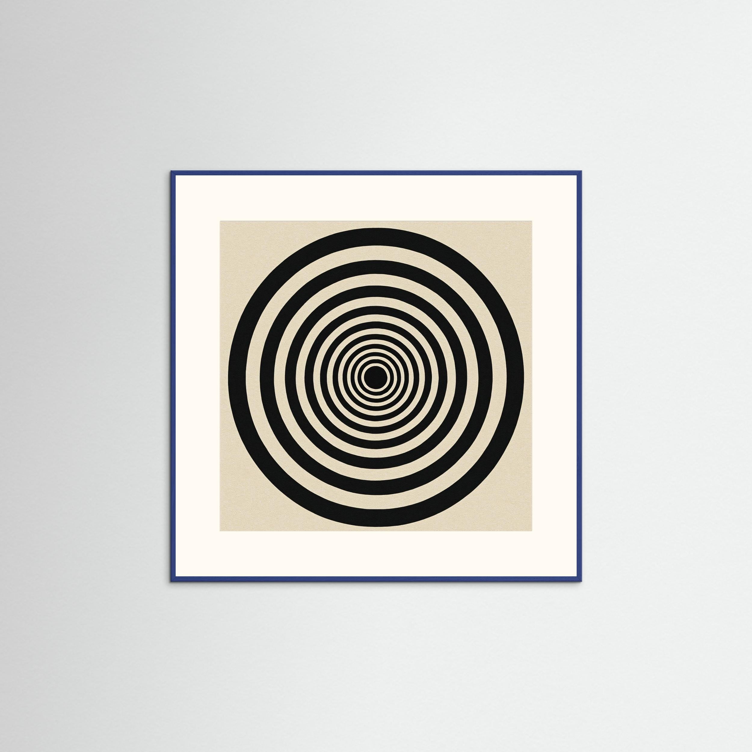 Hypnotic Echo - Op Art inspired Art Print with Concentric Rings