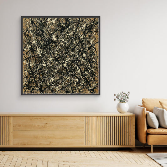 Strata Weave - Earthen Action Painting Style