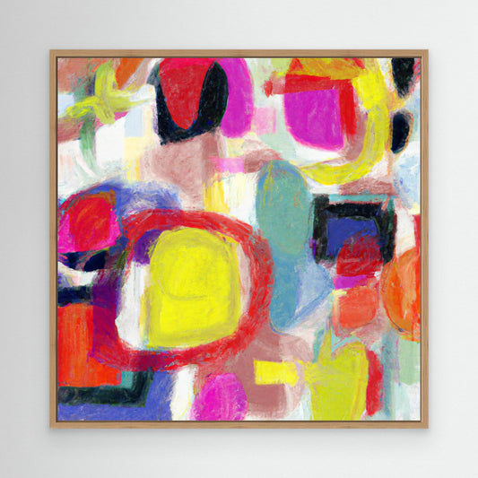 Vivid Chorus - Gestural Color Abstract Art Print