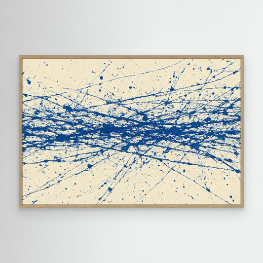 Cobalt Crosswind - Linear Action Painting Art Print