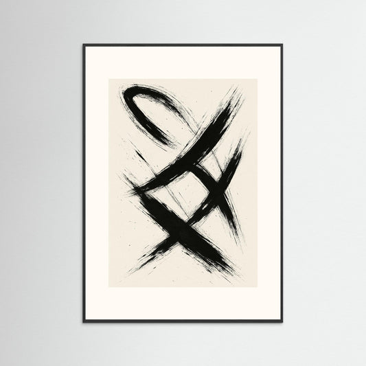 Ink Surge — Gestural Monochrome Art Print