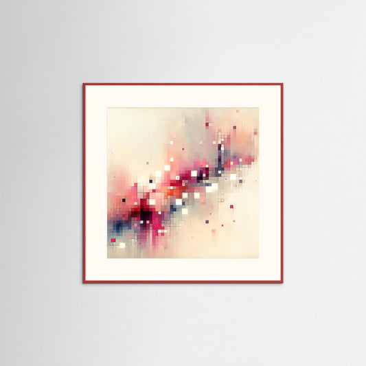 Pixel Drift- Fragments of Light Study in Digital Abstraction Art Print